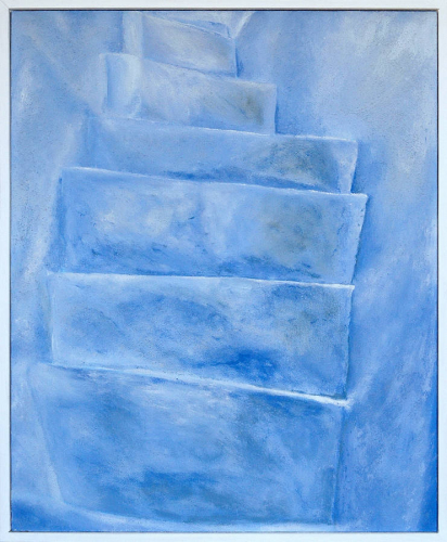 BLUE STEPS - 45 x 55 cm