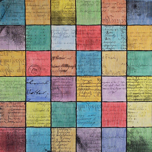 COLOURED SQUARES - 60 x 60 cm